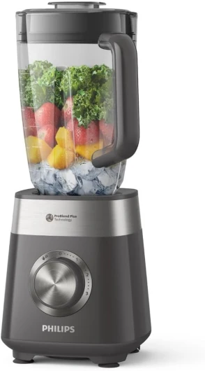 Philips Blender Séries 5000 - Moteur 1000W, Technologie ProBlend Plus, Pièces résistantes au lave-vaisselle, Capacité de 2 litres, Noir (HR3020/20)
