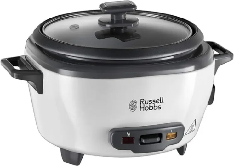 Cuiseur de Riz [Moyen] Mijoteuse (0,8L, 4 portions, Idéal aussi pour légumes/poisson etc., cuillère à riz & verre doseur incl., réchauffe, Bol antiadhésif amovible lavable) 27030-56