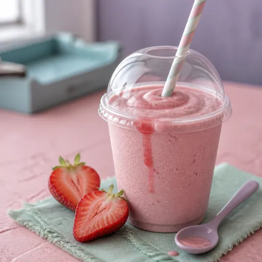 Mcdo : milkshake arome fraise