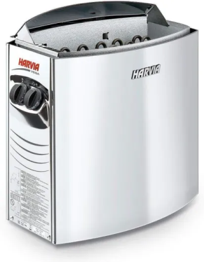 Sauna Poêle Électrique Harvia Vega 6,0 kW avec unité de contrôle encastré BC60, Taille de sauna: 5 - 8 m³ , Tension 400 V 3N ou 240 V 1N