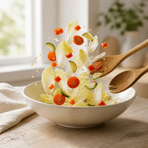 Salade composée (endive, tomate, poivron, concombre)