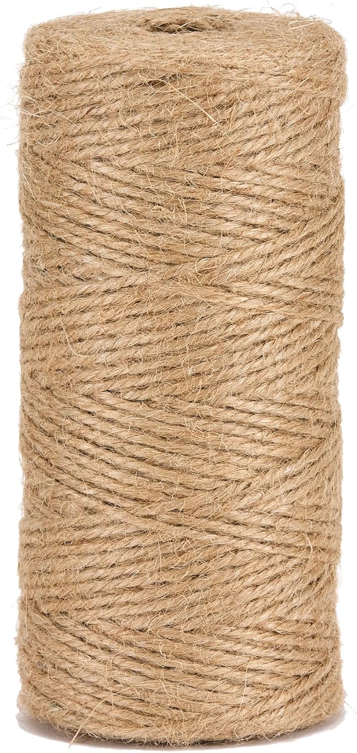 La cordeline Ficelle Jute Naturel Ø1.5mm ±100m pour Le Jardinage, Bricolage, activités manuelles BJN100, Naturelle 100 mètres