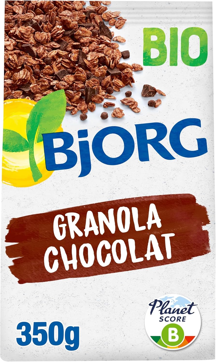 Granola Chocolat - Aux Céréales Complètes Pour le Petit Déjeuner - Riche en Fibres - 6 Boîtes de 350 g 9 (L'emballage peut varier)