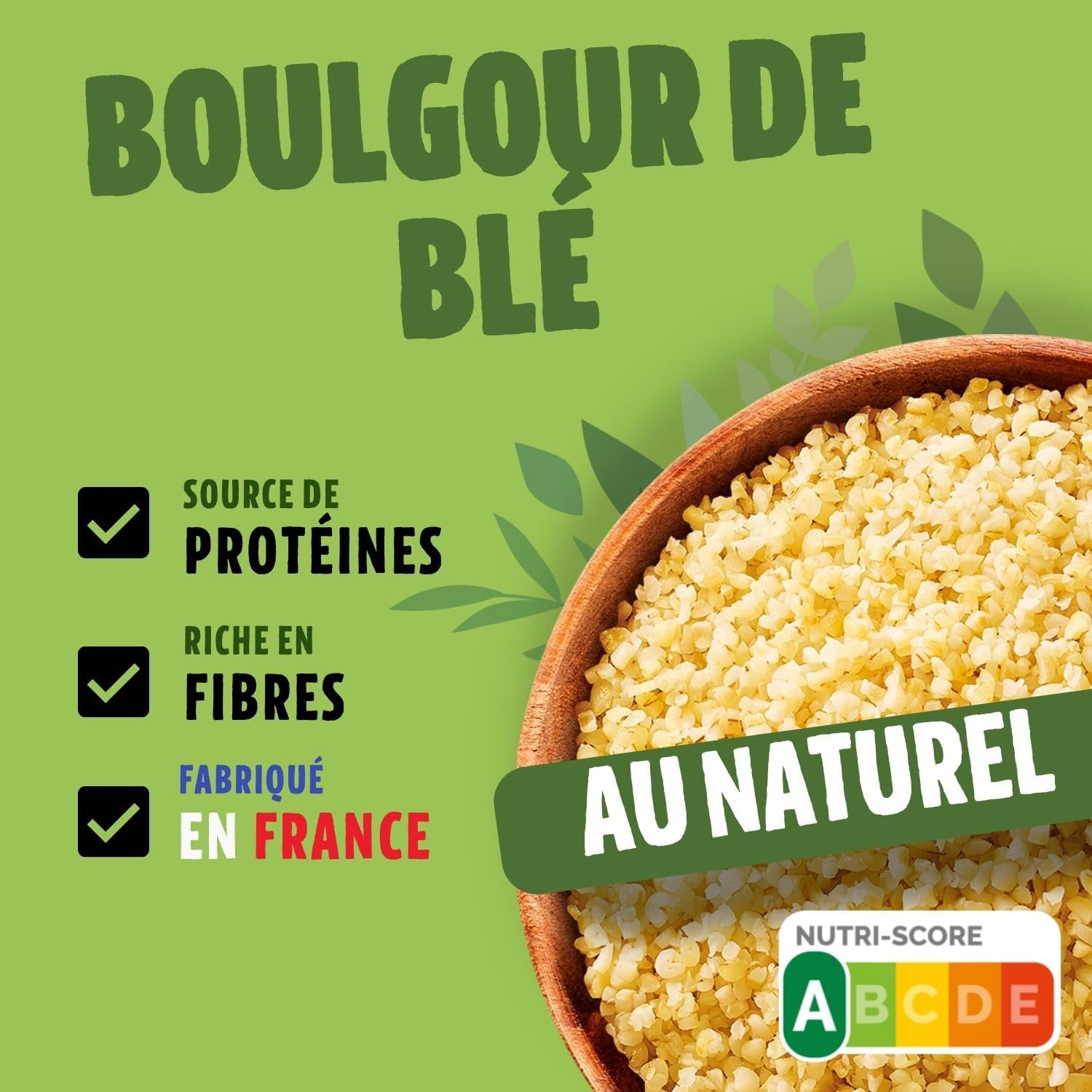 CÉRÉAL BIO – Boulgour de Blé Bio – Blé Complet au Naturel – Accompagnement Céréales Bio – Repas Prêt à Réchauffer en 2 min – Riche en Fibres & Protéines – Nutriscore A – 250 g 250 g (Lot de 10)