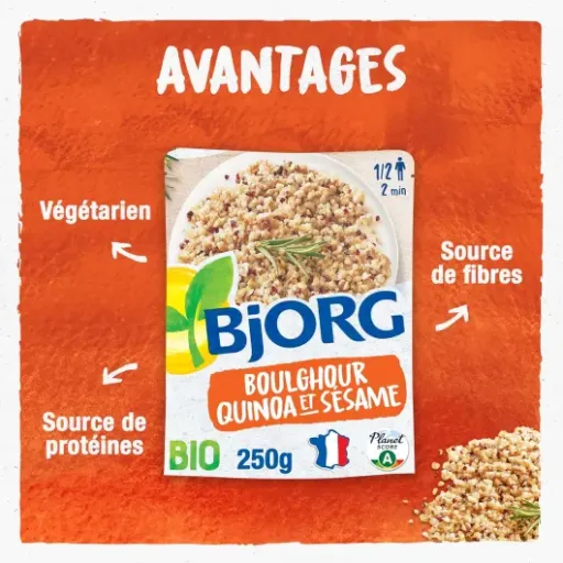 Test BJORG Boulghour Quinoa Sésame : le plat veggie pratique qui dépanne bien