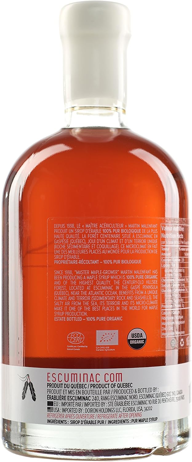 Escuminac Sirop d'Érable Extra Rare 500 ml