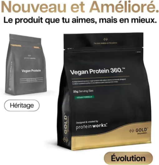 Protein Works - Vegan Protein 360 - Gold, Crème Vanille, 1kg Vanille 1 kg