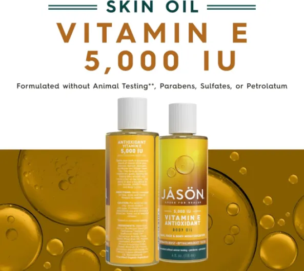 JASON Vitamin E 5,000 IU All-Over Body Nourishment Oil, 4 Ounce