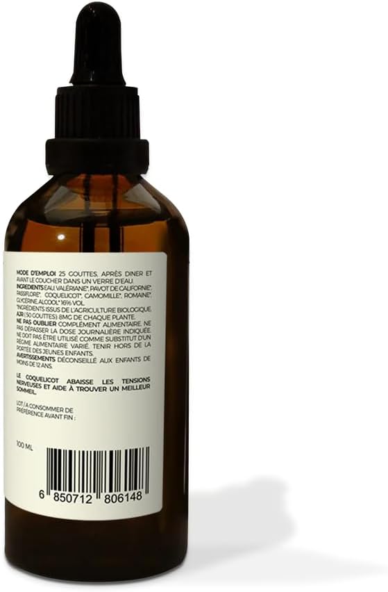 ELIXIR SOMMEIL - VALERIANE, PAVOT DE CALIFORNIE - FABRIQUE EN FRANCE (2)