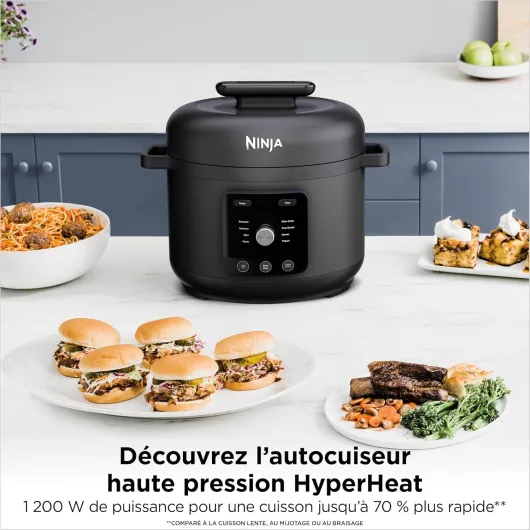 HyperHeat Autocuiseur Électrique 9 en 1, 6L PC201EU - Mijoteuse, Cuiseur à Riz, avec Grille de Cuisson Vapeur et Cuve de Cuisson Amovible Lavable au Lave-Vaisselle, Pour le yaourt Multicuiseur Hyperheat 9-en-1, 6L