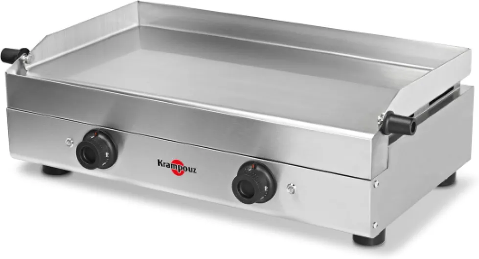 Plancha Électrique SAVEUR - Plaque de Cuisson en Inox 64 x 33 cm - 3200 Watts - 2 Zones de Cuisson - 2 Thermostats jusqu'à 300 °C - Nettoyage Facile - Fabriquée en France - Réf PFSV2AA-KR Acier Électrique SAVEUR - Plaque de Cuisson en Inox 64 x 3
