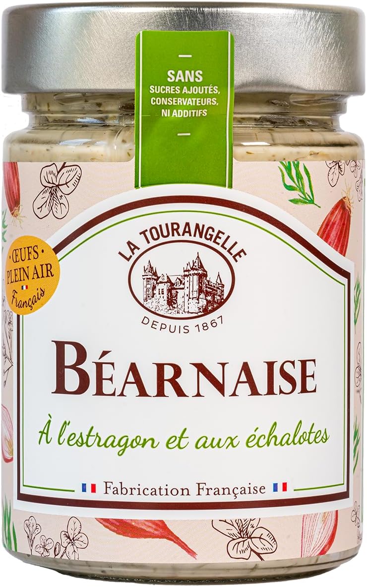 Sauce Béarnaise La Tourangelle 270g - fabrication française aux échalotes et estragon français - 100% naturelle